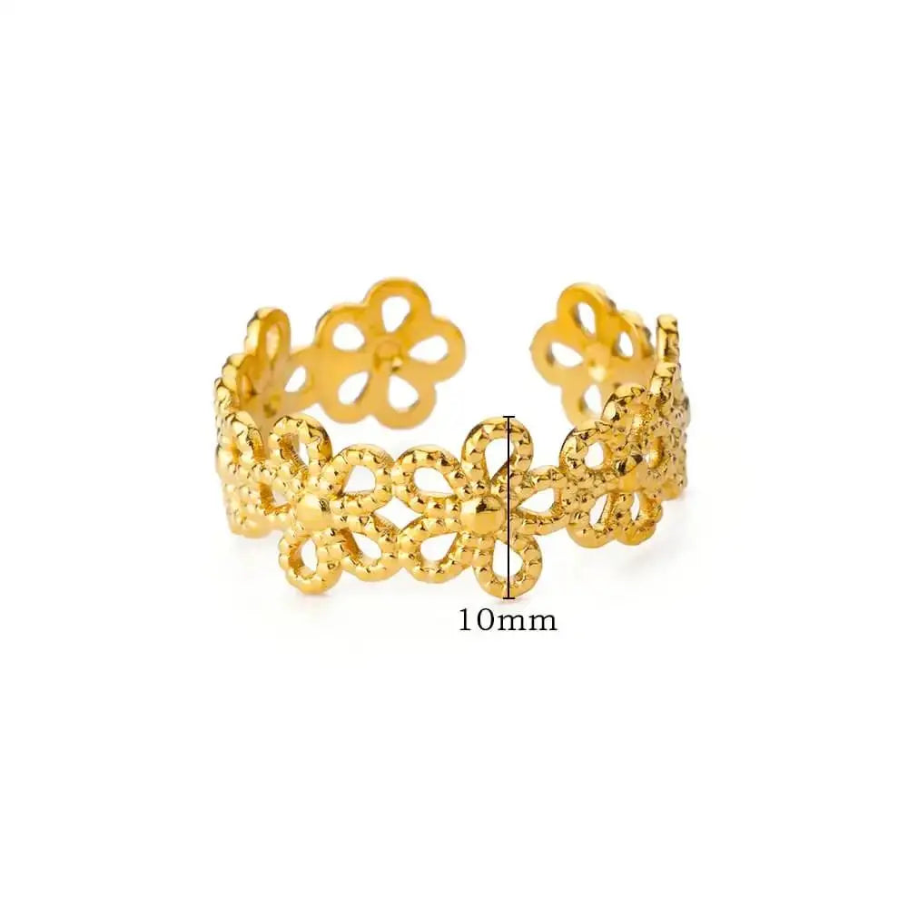 Golden Sunflower Bloom Ring