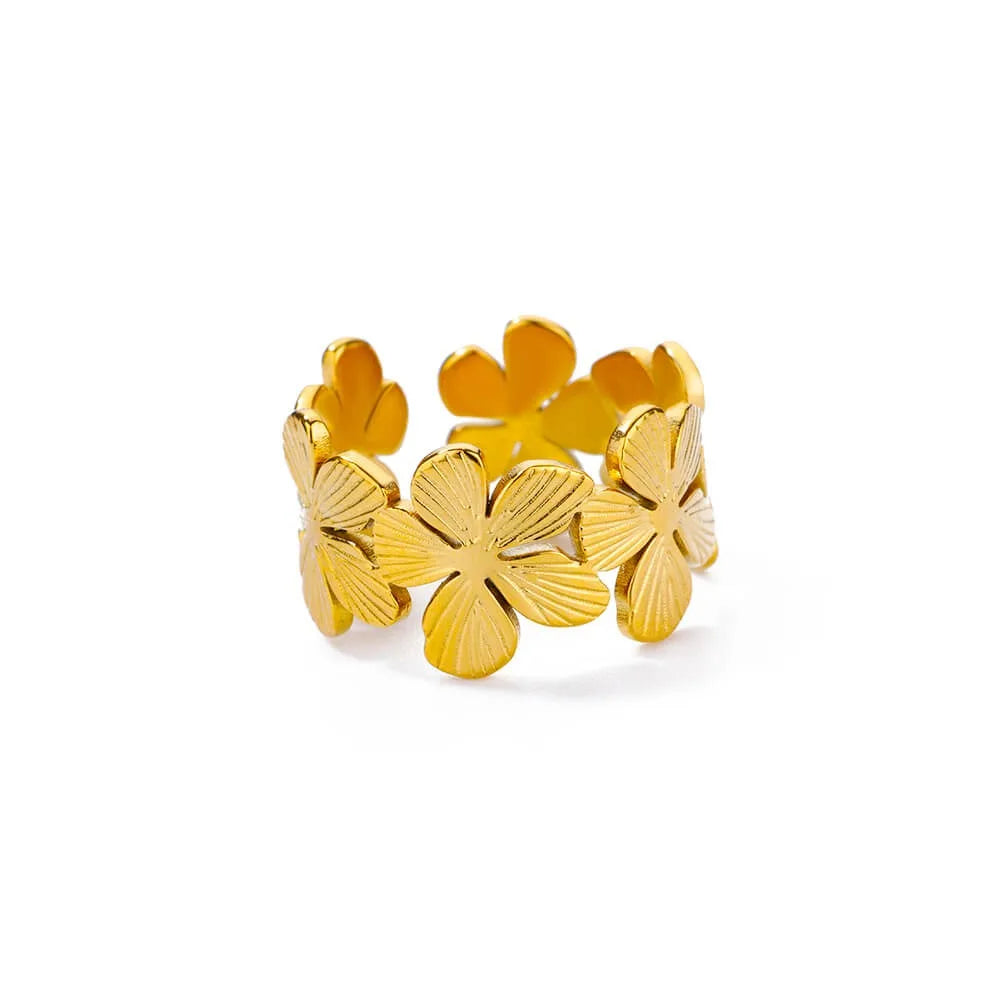 Golden Sunflower Bloom Ring