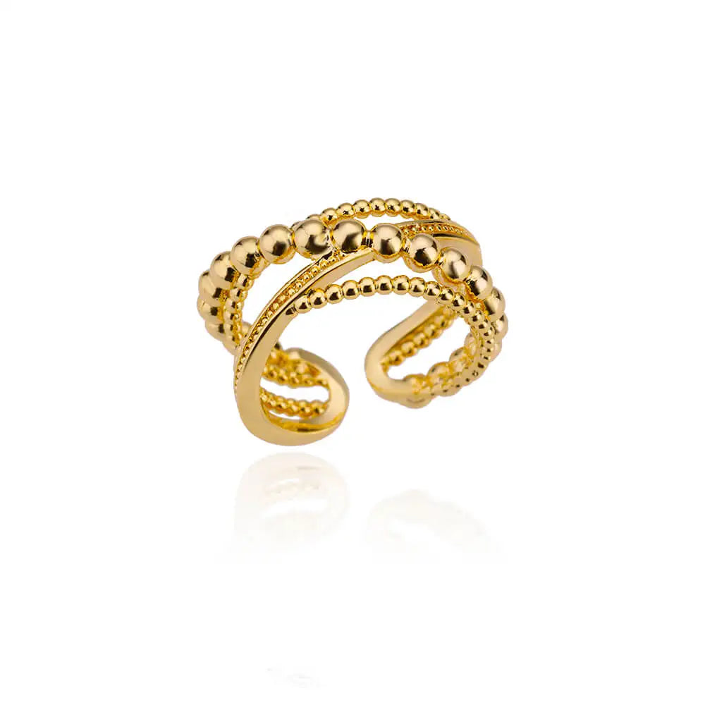 “Gold Stainless Steel Rings – Elegant Never-Fade Jewelry for Women”