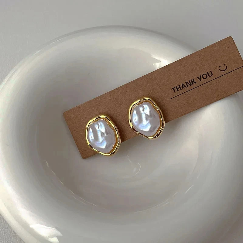 Eclipse Pearl Statement Earrings - Designed for Modern Elegance