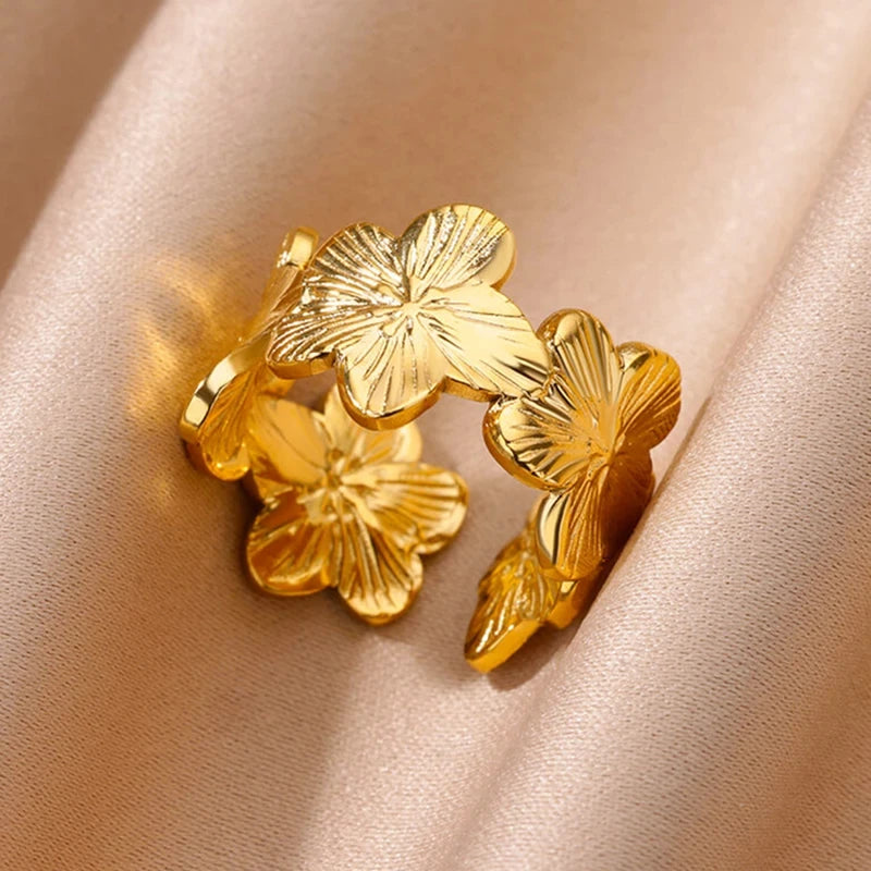 Golden Sunflower Bloom Ring
