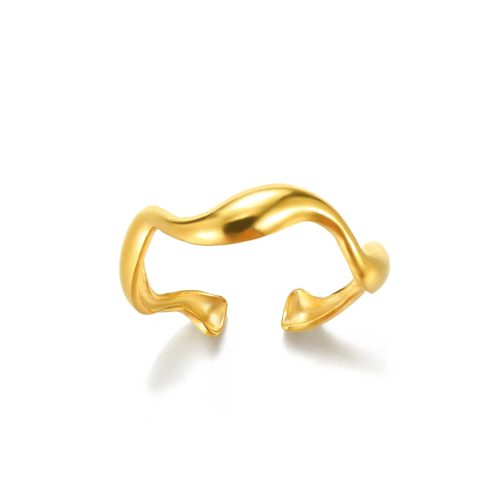 “Gold Stainless Steel Rings – Elegant Never-Fade Jewelry for Women”