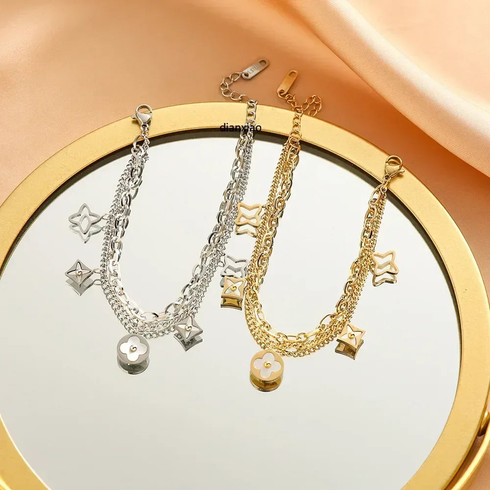 “Never-Fade Titanium Bracelet – Trendy Personality Style for Women”