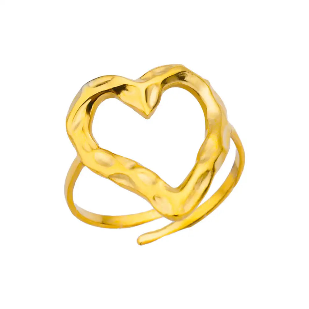 “Gold Stainless Steel Rings – Elegant Never-Fade Jewelry for Women”