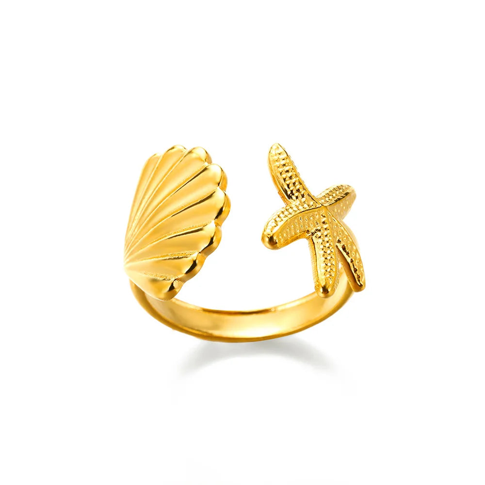 “Gold Stainless Steel Rings – Elegant Never-Fade Jewelry for Women”
