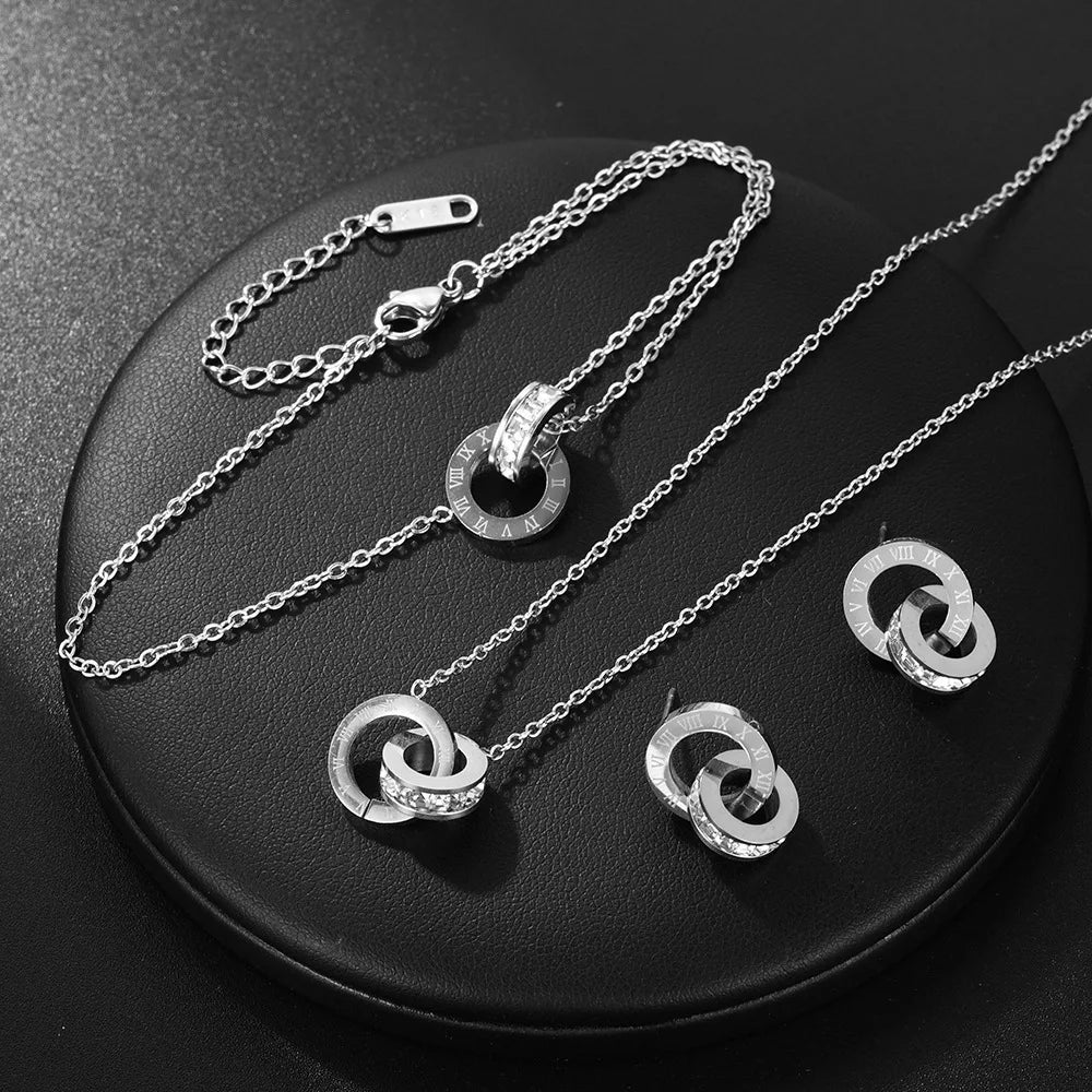 Timeless Elegance Stainless Steel Jewelry Set for Women