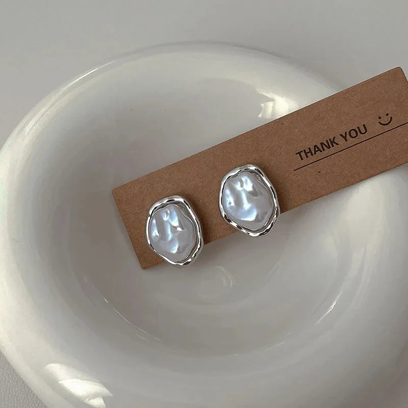 Eclipse Pearl Statement Earrings - Designed for Modern Elegance