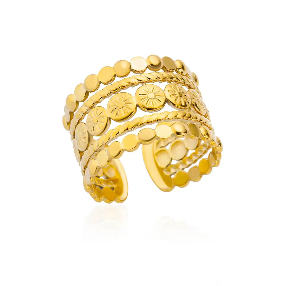 “Gold Stainless Steel Rings – Elegant Never-Fade Jewelry for Women”