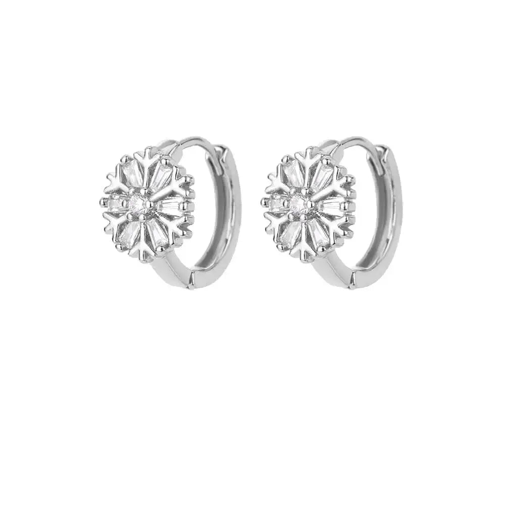 Refined Curve Zircon Stud Earrings