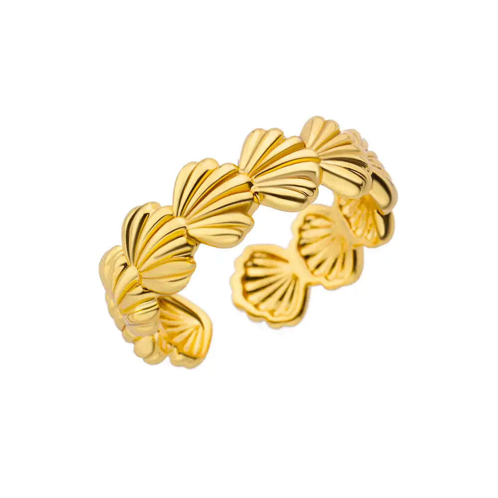 “Gold Stainless Steel Rings – Elegant Never-Fade Jewelry for Women”