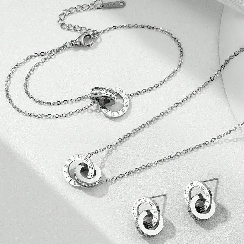Timeless Elegance Stainless Steel Jewelry Set for Women