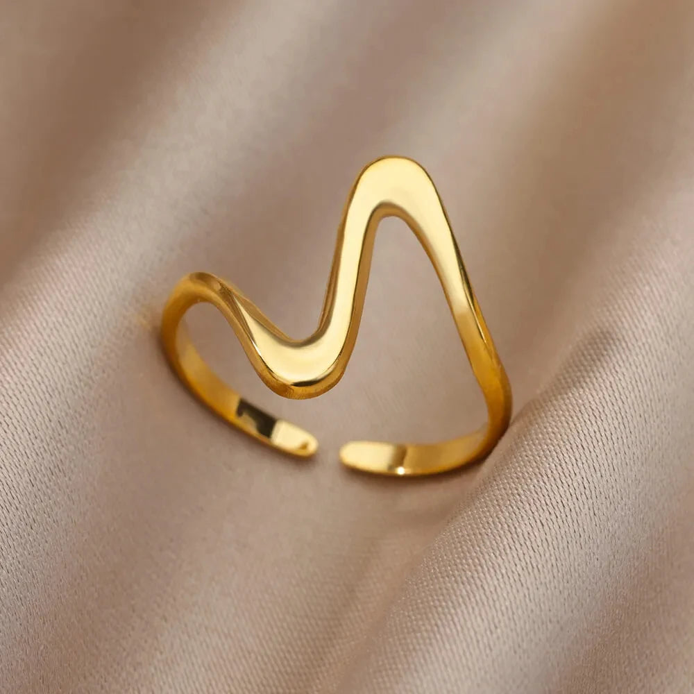 “Gold Stainless Steel Rings – Elegant Never-Fade Jewelry for Women”