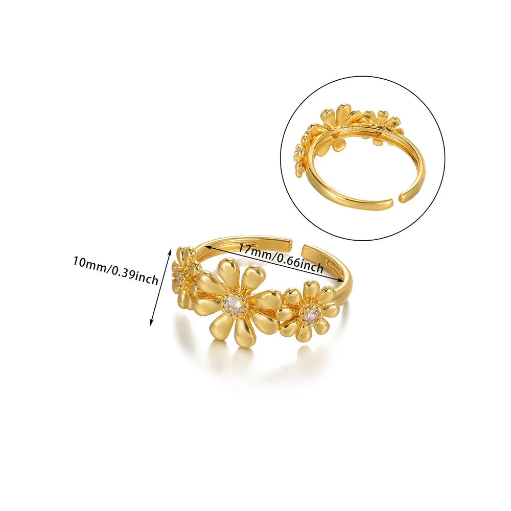 Golden Sunflower Bloom Ring