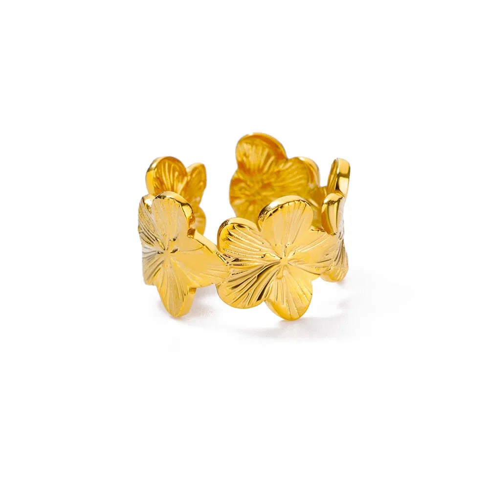 Golden Sunflower Bloom Ring